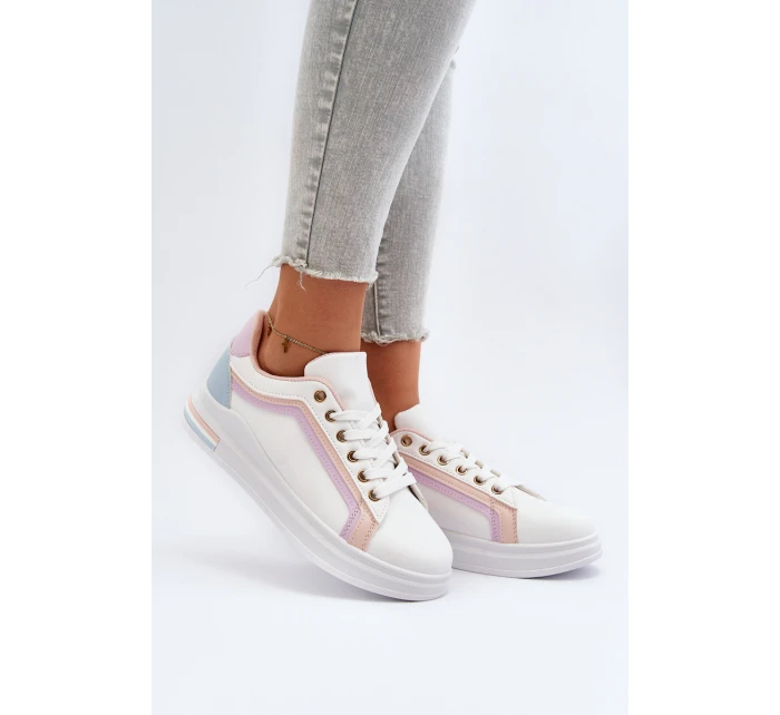 Dámské tenisky s flitry růžové model 21649117 - Boto