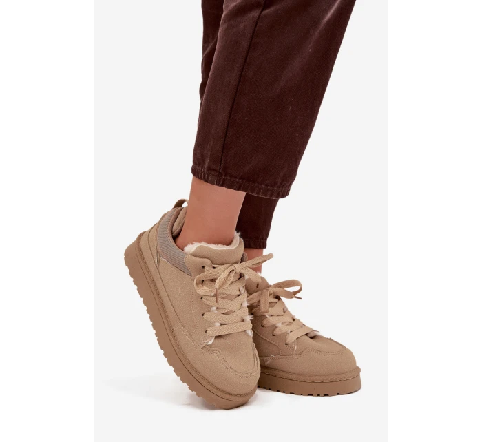 Dámské tenisky s teplou podšívkou Béžové Cyrissa