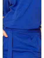 Dámské šaty v chrpové barvě s krátkými rukávy model 7268102