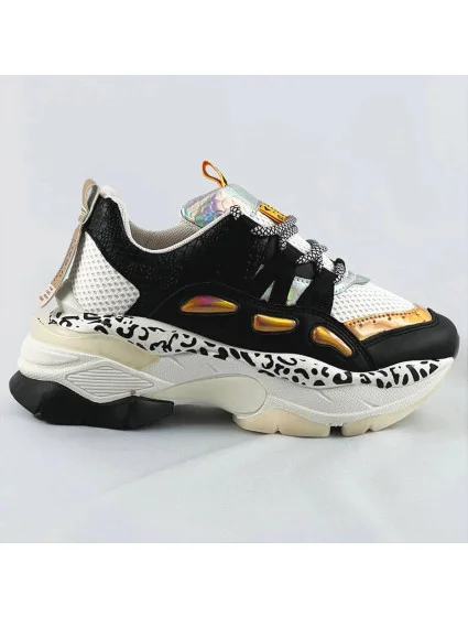 Černé dámské sneakersy s panteřím vzorem (BX1827-SP) Černé dámské sneakersy s panteřím vzorem (BX1827-SP)