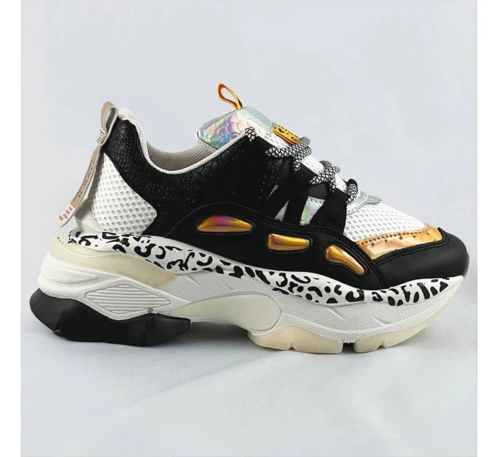 Černé dámské sneakersy s panteřím vzorem (BX1827-SP) Černé dámské sneakersy s panteřím vzorem (BX1827-SP)