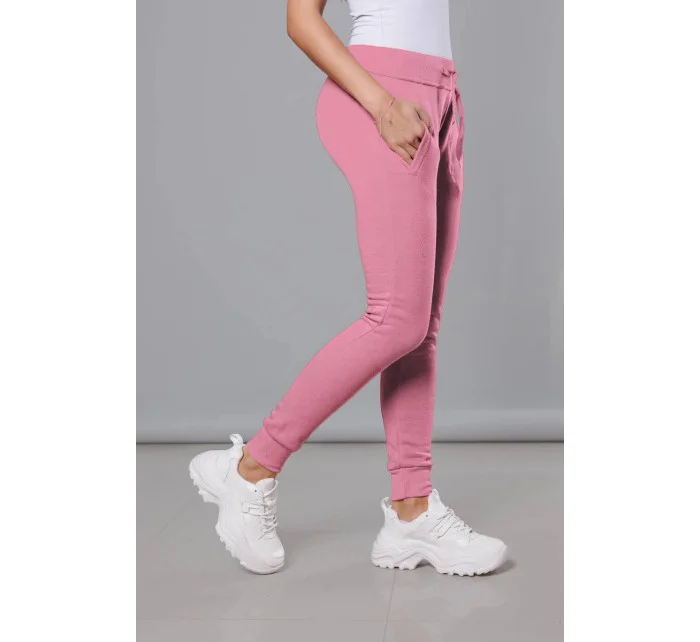 Světle růžové teplákové kalhoty model 17672215 - J.STYLE