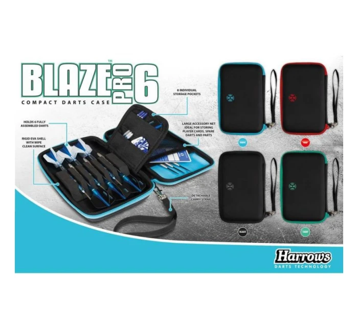 Pouzdro na šipky Harrows Blaze Pro 6 BLAZEPRO6 Pouzdro na šipky Harrows Blaze Pro 6 BLAZEPRO6