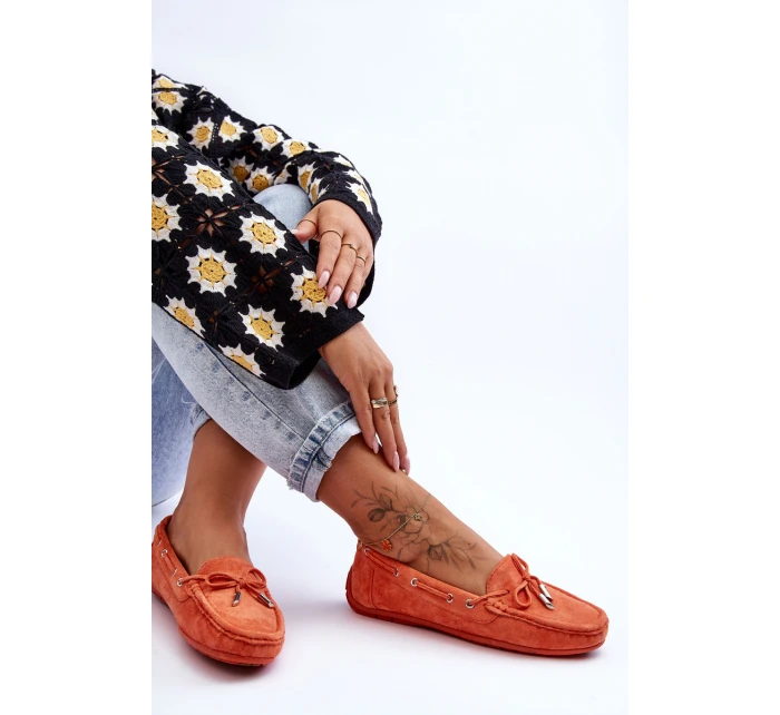 Semišové Mokasíny Oranžové model 21625479 - Boto