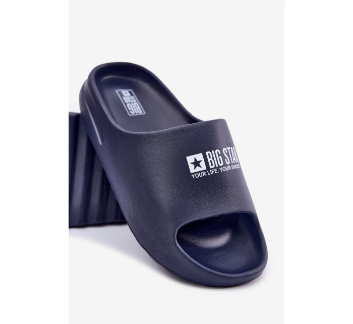Pánské Pěnové Pantofle S Logem Big Star RR174A014 Tmavě Modré Pánské Pěnové Pantofle S Logem Big Star RR174A014 Tmavě Modré