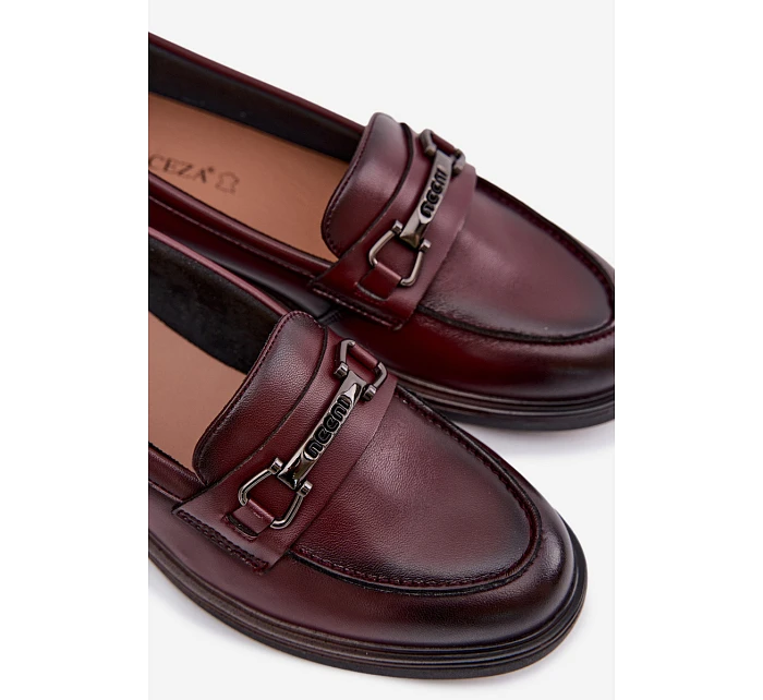 Kožené dámské mokasyny Vinceza 39983 bordó Kožené dámské mokasyny Vinceza 39983 bordó