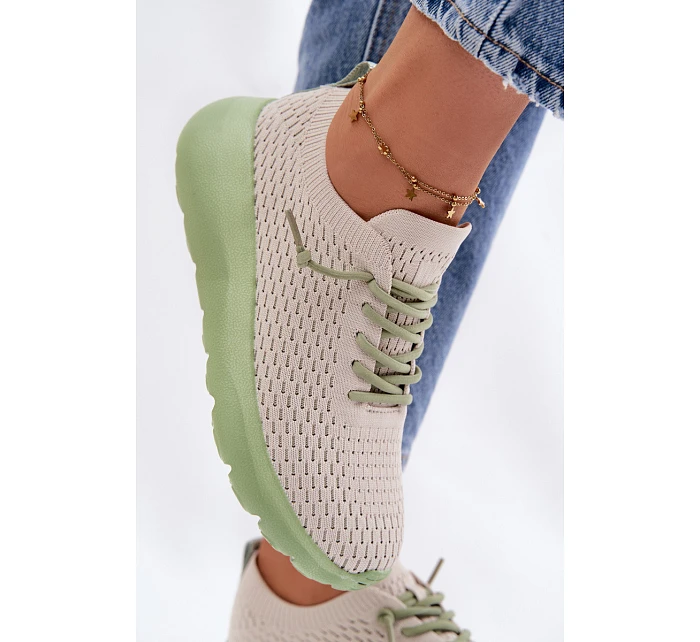 Materiálové Dámské Sportovní Boty Béžové Helinae Materiálové Dámské Sportovní Boty Béžové Helinae