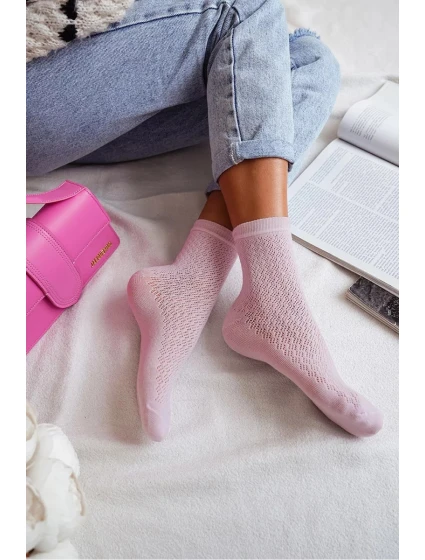 Dámské azurové ponožky – růžové Dámské azurové ponožky – růžové