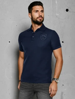 Pánská polokošile s nášivkou modrá FashionStreet PX0625