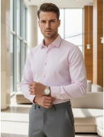 Pánská elegantní hladká světle fialová košile SLIM FIT FashionStreet DX2683