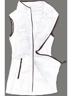 Bílá dámská plyšová vesta (HH005-45)