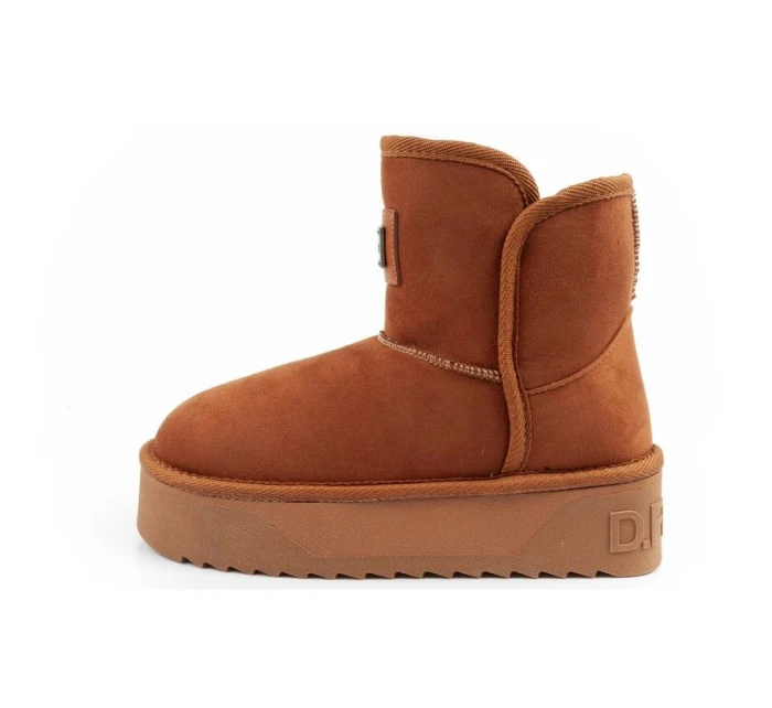 D.Franklin dámské sněhule zimní módní kožešinové zateplené boty hnědé dámské