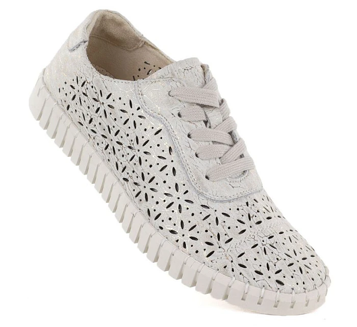 Dámská zlatá prolamovaná obuv Potocki JE19437