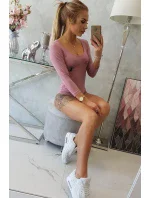 Halenkové body s potiskem pistole tmavě růžové