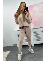 Set 2dílná mikina + kalhoty béžový