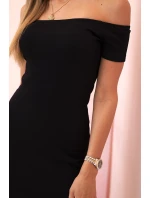 Dámská bavlněná šaty s krátkým rukávem a model 21774809 nařasením malinová - K-Fashion