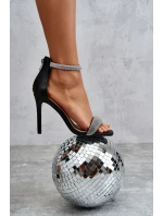 Elegantní Sandály Na Podpatku Černá Patricio