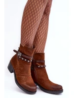 Ocieplané Botky Na Podpatku Camel Effie Ocieplané Botky Na Podpatku Camel Effie