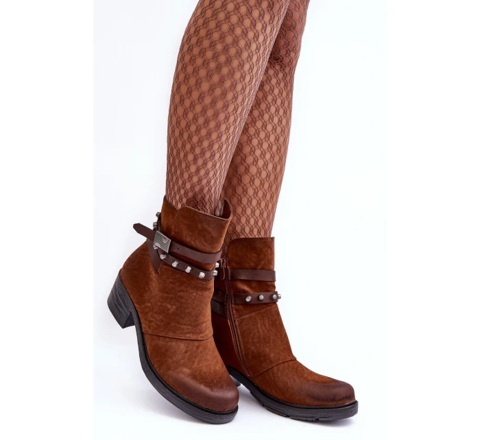 Ocieplané Botky Na Podpatku Camel Effie Ocieplané Botky Na Podpatku Camel Effie