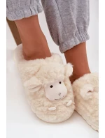 Dámské Kožešinové Pantofle Béžové model 21747713 - Boto