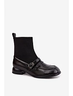 Kožené boty s Černé model 22368306 - Maciejka Kožené boty s Černé model 22368306 - Maciejka