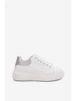 Dámské tenisky na platformě Big Star – bílo-stříbrné Dámské tenisky na platformě Big Star – bílo-stříbrné