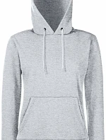 Fruit of the Loom Classic Lady-Fit Hooded Sweat Dámská mikina s kapucí 16.2038 heather grey