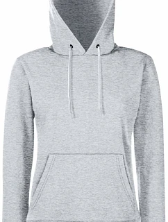 Fruit of the Loom Classic Lady-Fit Hooded Sweat Dámská mikina s kapucí 16.2038 heather grey