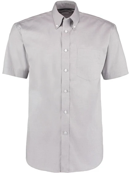 Kustom Kit KK 109 (13,5-18) Košile Oxford s krátkým rukávem 43.0109 silver grey Kustom Kit KK 109 (13,5-18) Košile Oxford s krátkým rukávem 43.0109 silver grey