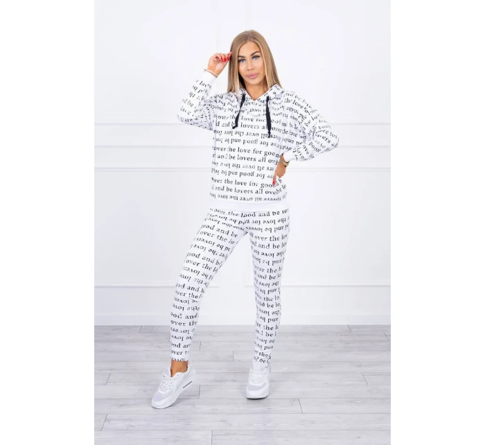 Sada s potiskem bílá