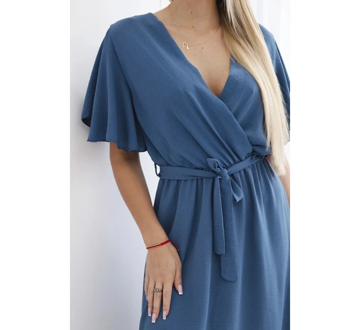 Šaty s vrstveným výstřihem džínovina Šaty s vrstveným výstřihem džínovina