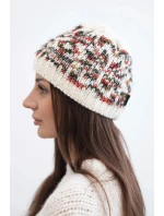 Dámská zimní vlněná čepice s ozdobnými krystalky K399 černá