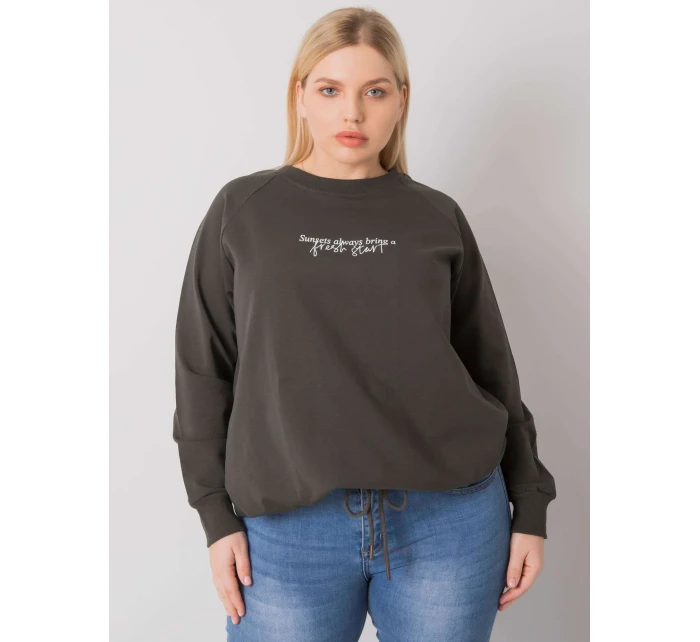 Mikina RV BL 7162.12P tmavá khaki