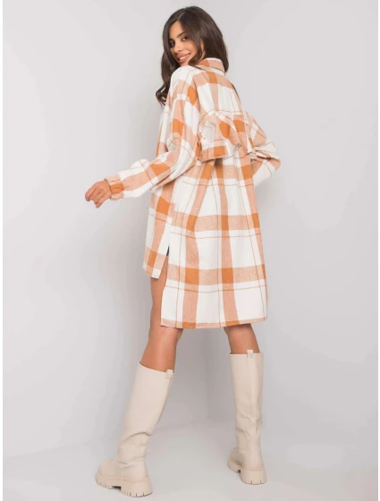 Dámská košile EM KS 180- 1.12X hnědo-bílá - FPrice