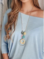 Dámská máslová halenka oversize s přívěskem modrá Dstreet model 21985617 - FashionStreet