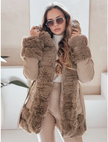 CITYGLANCE dámská zimní bunda s velbloudí kožešinou FashionStreet TY5046