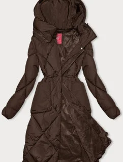 Hnědá zimní bunda s límcem model 21246695 - LHD