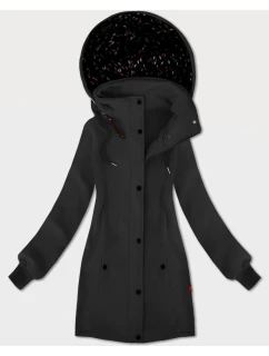 Dámská mikina v grafitové barvě s kapucí a se stojáčkem LHD (AMG-171)