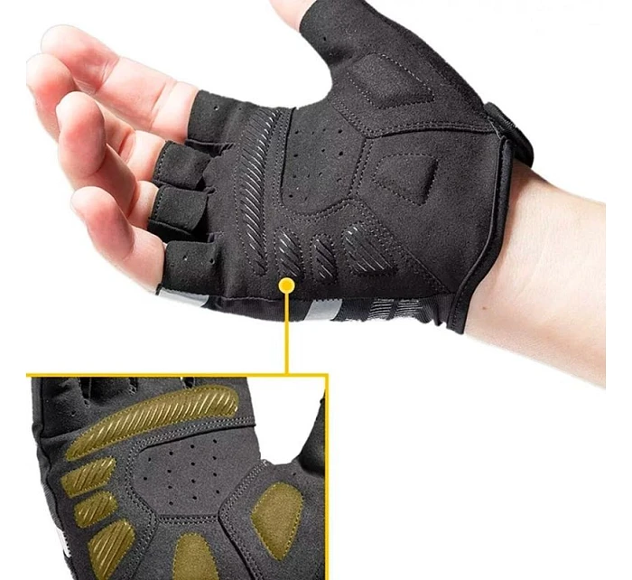 Cyklistické rukavice Rockbros S247 L - černé