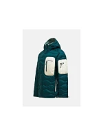 Pánská péřová bunda PEAK PERFORMANCE M Helium Utility Down Hood Jacket, zelená barva