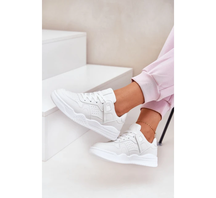 Dámské Sportovní Boty Tenisky Z Eko Kůže Bílé Telisiria Dámské Sportovní Boty Tenisky Z Eko Kůže Bílé Telisiria