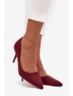 Dámské lodičky s eko bordové model 21711438 - Boto