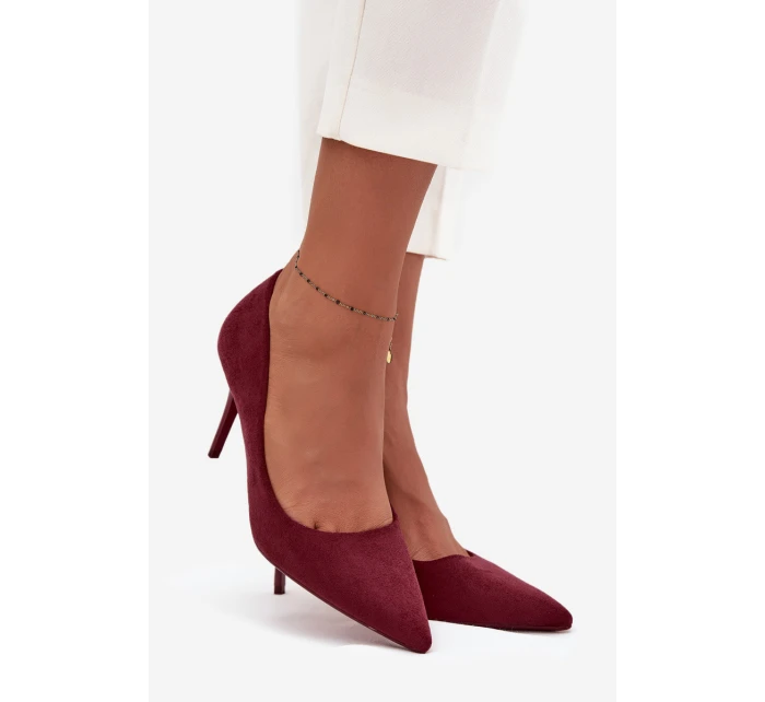 Dámské lodičky s eko bordové model 21711438 - Boto