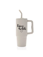 KÁVOHOLIK - béžový cestovní termohrnek 900 ml KÁVOHOLIK - béžový cestovní termohrnek 900 ml