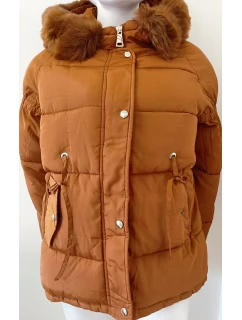 Dámská zimní bunda model 21758971 písková - FPrice