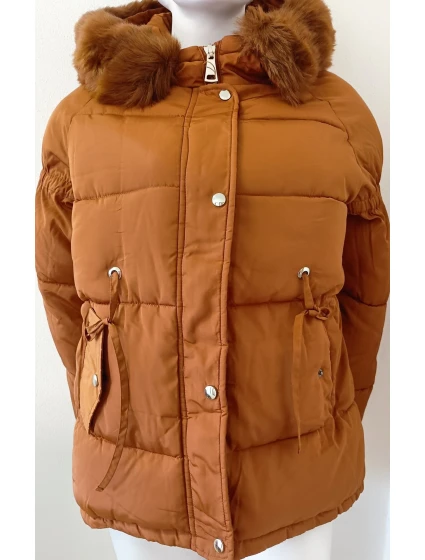 Dámská zimní bunda model 21758971 písková - FPrice