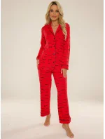 De Lafense 718 Madeleine pyžamo dlouhé/r S-4XL dámské rozepínací