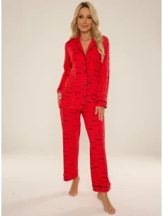 De Lafense 718 Madeleine pyžamo dlouhé/r S-4XL dámské rozepínací