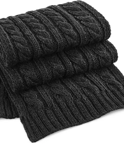 Beechfield B 499 Melírovaná pletená šála 53.0499 black