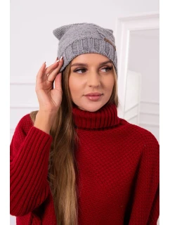 Fleecová čepice Ula K271 šedá